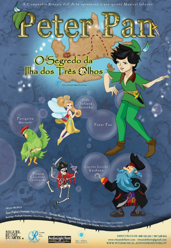 MUSICAL PETER PAN E A ILHA DOS 3 OLHOS NO TEATRO SÁ DA BANDEIRA